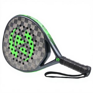 Raquette de padel en carbone graphite personnalisée, forme goutte d'eau, 23 mm de largeur de crosse, légère, durable, design graphique, utilisation universelle - Product Image 4