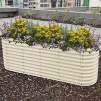 Kit de lit de jardin surélevé modulaire en métal extra haut de 32 ''avec décoration d'intérieur de pépinière design pour légumes frais!