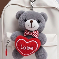 Usine pas cher petite taille amour coeur ours en peluche jouet 10cm saint valentin porte-clés peluche ours enfants mignon Mini ours en peluche