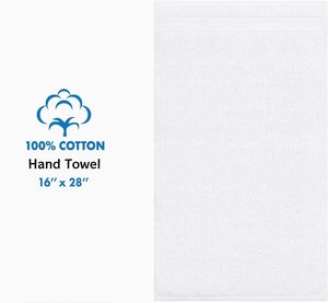 Barato y suave, 100% algodón blanco color sólido toalla de mano para hotel y hogar - Product Image 4