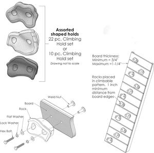 खेल का मैदान उपकरण प्लास्टिक चढ़ाई चट्टानों चढ़ाई पत्थर - Product Image 4