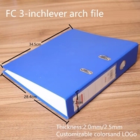 Carpeta Archivadora de Palanca de Papel de 3 Pulgadas FC, Simple y Elegante, con Impresión Personalizable para un Fácil Almacenamiento