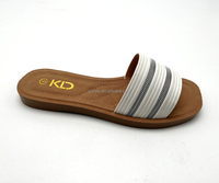 Nouveau design OEM logo personnalisé chaussures sandales plates pour dames été fabricant de pantoufles pour femmes