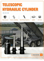 Cylindre hydraulique télescopique compact pour levage sous châssis de mini-benne basculante, directement du fabricant