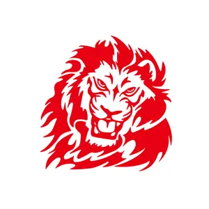 etie new design PVC vinyl waterproof lion die cutting sticker car body decal engine animal car decor self adhesive accessories