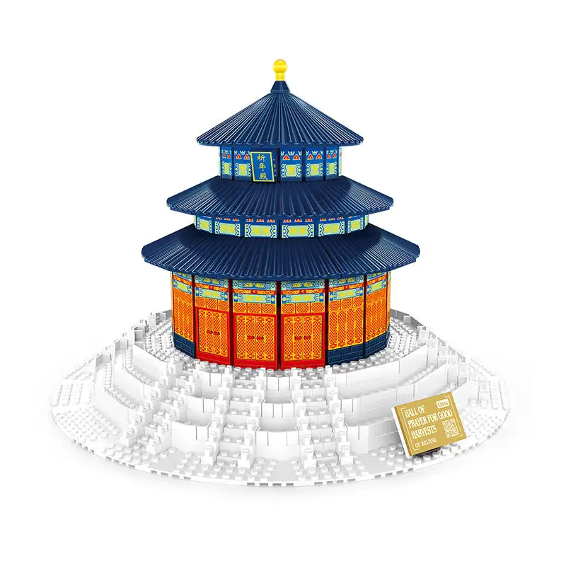 Đền thiên đường của Bắc Kinh thế giới kiến trúc vĩ đại mô hình lắp ráp gạch Đồ chơi Quà Tặng Bộ sưu tập khối xây dựng bộ