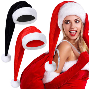 Nouveau chapeau <span class=keywords><strong>de</strong></span> Noël en peluche unisexe pour adultes, chapeaux <span class=keywords><strong>de</strong></span> Noël longs et courts, accessoires <span class=keywords><strong>de</strong></span> fête du Nouvel An - Product Image 5