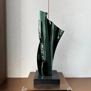 Galería de obras de arte de lujo de alta calidad de acero inoxidable plateado escultura de diseño de hongo - Product Image 4