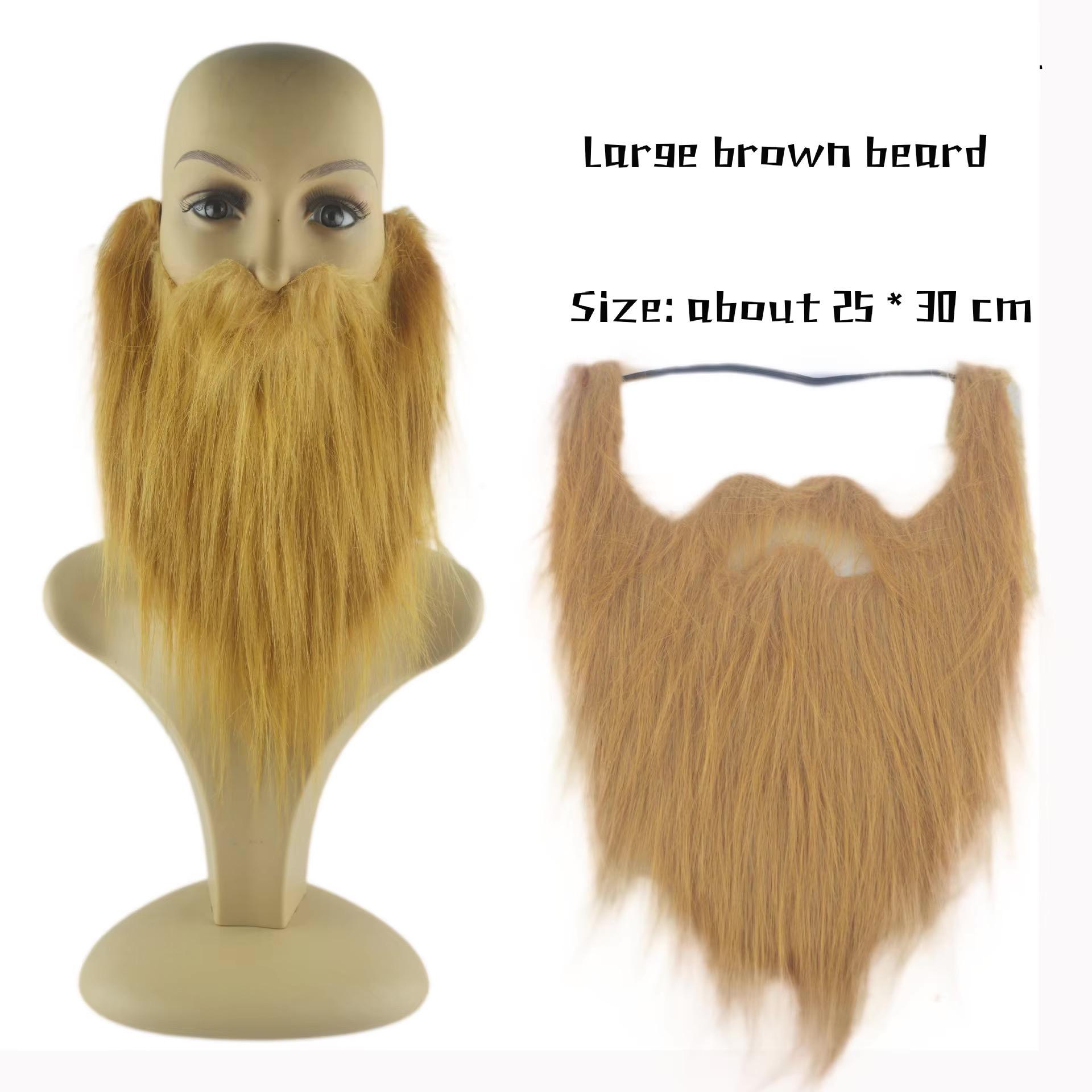 Opp homme barbu de grande taille-marron-taille unique