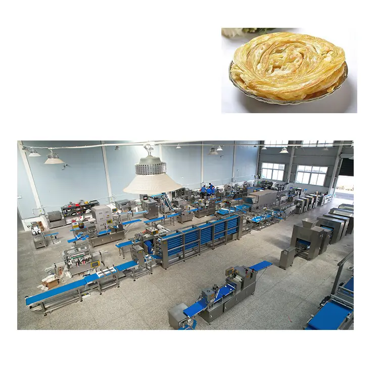Popular food hand grab cake/layer paratha /frozen paratha production line