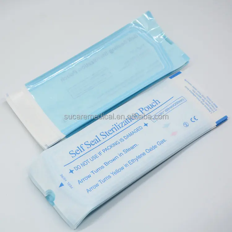 Einweg-Nagel-Desinfektionswerkzeuge 90 × 250 mm Hochtemperatur selbstdichtende Sterilisationsbeutel 3,5 × 9,8 Zoll