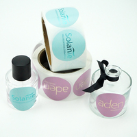 Huile de parfum parfumée imperméable personnalisée marque privée bopp bouteille de parfum ronde autocollant cercle impression d'étiquettes cosmétiques