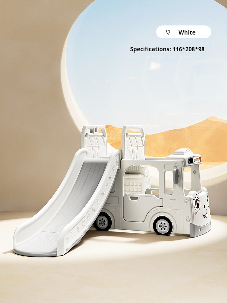 Tobogán con forma de coche blanco