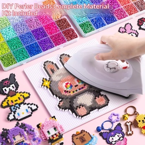 Kit de perles Perler à faire soi-même, vente directe d'usine, divers animaux de dessin animé, 96 couleurs, 2,6 mm, artisanat artistique, jouet, répertoire d'images colorées - Product Image 4