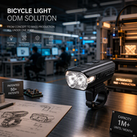 Kit d'éclairage de vélo en gros OEM, phares avant et arrière 5000 lumens, éclairage de vélo de route, phare de vélo