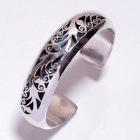 Bracelet simplement fin pour femmes et filles Bracelets en argent sterling 925, exportateur de bijoux de bracelet fin fait main antique