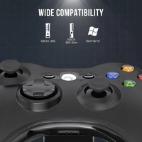 Manette de jeu filaire USB pour PC et Xbox 360 avec moteur de vibration double, en ABS+PC - Emballage de vente au détail