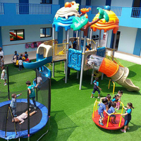 Équipement de terrain de jeu extérieur d'occasion Toboggan pour enfants d'âge préscolaire Ensemble de terrain de jeu pour les tout-petits Jardin d'enfants Utilisation du parc Fabriqué en Chine