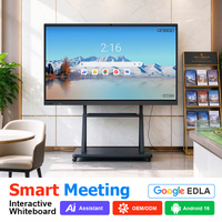 Android 14 15 16 Interactive Flat Panel 4K Smart Board dengan Layar Sentuh untuk Pengajaran di Kelas, Rapat, Bisnis, dan Kantor.