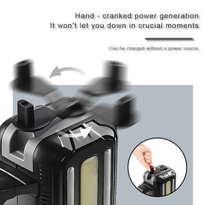 Reflector de energía <span class=keywords><strong>Solar</strong></span> recargable multifuncional, <span class=keywords><strong>luz</strong></span> <span class=keywords><strong>solar</strong></span>, manivela de mano, caja de herramientas de reparación, luces de Camping al aire libre - Product Image 4