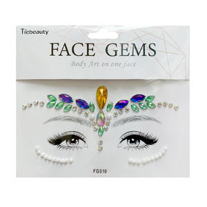 Adesivo <span class=keywords><strong>personalizzato</strong></span> per il <span class=keywords><strong>tatuaggio</strong></span> con le gemme per gli occhi trucco Sexy per il viso Waterpro di strass ragazze per il viso colorato finto <span class=keywords><strong>tatuaggio</strong></span> temporaneo - Product Image 4