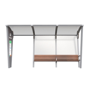 Modern Design Galvanized Sheet <strong>Bus</strong> Stop with Waiting Chairs - Product Image 6