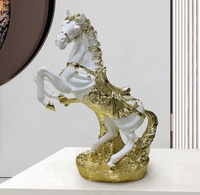2024 bureau du zodiaque chinois intérieur grand 95cm cheval Feng Shui décoration de la maison personnalisé Animal Sculpture résine cheval Statues