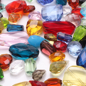 Pha Trộn Màu Sắc Đa Hình Dạng Hạt Thủy Tinh Vuông Drop Mận Hoa Helix Pha Lê Mặt Dây Chuyền Lỏng Hạt Cho DIY Handmade Làm Đồ Trang Sức - Product Image 3