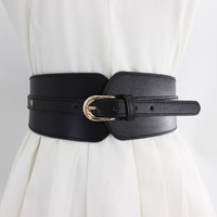 Modegürtel für Damen sexy Mädchen Korsettgürtel Kunstleder breiter Gürtel Mantel Kleid Mantel Korsett Leder lange Cummerbunds
