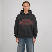 Sweat à capuche surdimensionné haut de gamme en mélange polycoton doux au toucher, style hip-hop classique, solutions de marque privée sur mesure