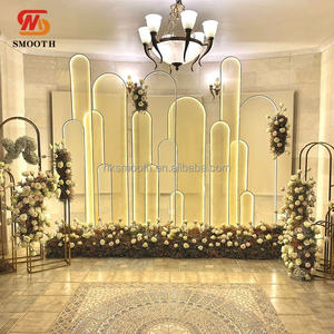 Customized Hot-Selling LED <b>Backdrop</b> Arch <b>with</b> Warm Light High-Quality Iron <b>Stand</b> for Wedding Stage & Banquet Hall Decoration - Product Image 2