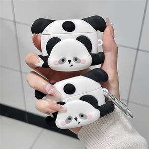 Pour <span class=keywords><strong>Airpods</strong></span> 2 Pro 1/2 Creative Cute Chubby <span class=keywords><strong>Panda</strong></span> Étui pour écouteurs en silicone Étui étanche - Product Image 2