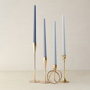 8 ensembles de bougies colorées à longue tige de style Morandi, ensemble de 4 pièces, pour mariages romantiques, banquets, anniversaires et événements occidentaux. - Product Image 3