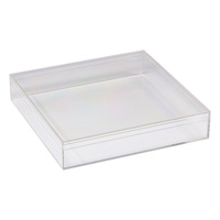 Boîte d'emballage carrée transparente en acrylique de qualité alimentaire recyclable personnalisée de 20 cm, épaissie, haut de gamme, pour produits secs, boîte cadeau