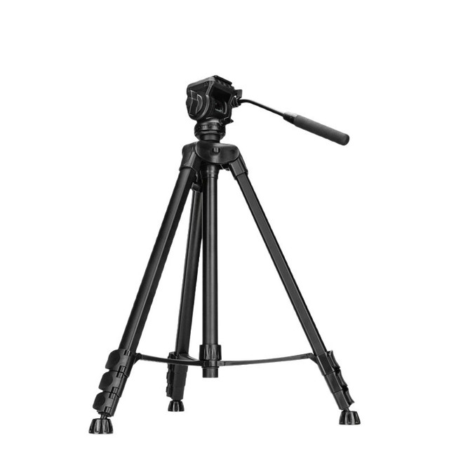 WF701 Aluminum Alloy Tripod 2.1m Professional Use Video Digital DV SLR Cameras Hydraulic Damping Knob Lock Portable 6kg Load