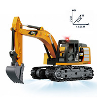 Mini-Excavatrice RC en Alliage EPT 1:64 avec Lumières et Sons, Télécommande 2.4Ghz, Contrôle par Application, Portée 20m, Batterie USB, Jouet Véhicule d'Ingénierie