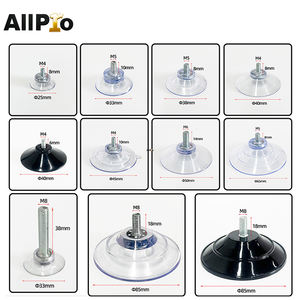 Zuignappen met paddenstoelvorm, milieuvriendelijk PVC, transparant plastic, zuignapbevestigingen (platte, raketvormige, puntige koppen) - Product Image 4