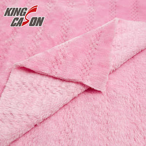 KINGCASON OEM/ODM Tecido Couleur 2.4m Personnalisé Rose Gris Solide Jacquard Polyester Corail Flanelle Polaire pour l'<span class=keywords><strong>Egypte</strong></span> Inde Marché - Product Image 4