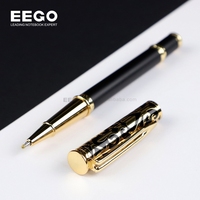 Stylos Gel Dorés Personnalisés en Métal de Luxe pour Bureau, avec Logo Personnalisé, Pointe 0.5, Coffret Cadeau de Marques, Vente en Gros