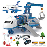 Nouveau Style garçons Intelligence voiture modèle 3 à 6 ans cadeau d'anniversaire transformé scène de stockage grand avion enfants jouet piste