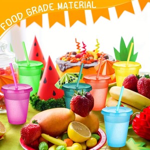 Trẻ em đầy màu sắc 'sippy <span class=keywords><strong>cup</strong></span> tái sử dụng chai nước 16 oz Iced cà phê du lịch Mug dành cho người lớn Đảng nhựa <span class=keywords><strong>cup</strong></span> <span class=keywords><strong>cup</strong></span> <span class=keywords><strong>cup</strong></span> với rơm và nắp - Product Image 3