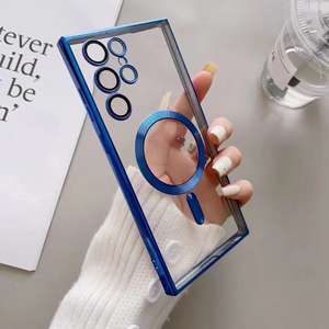 Placcatura trasparente custodia di carica Wireless magnetica per <span class=keywords><strong>Samsung</strong></span> S24 Plus morbida TPU <span class=keywords><strong>Cover</strong></span> per Galaxy <span class=keywords><strong>S23</strong></span> Case - Product Image 6