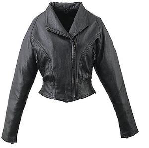 Brando แจ็กเก็ตหนัง HMB-0328J สำหรับผู้หญิง, เสื้อโค้ทแฟชั่นสำหรับนักขี่จักรยานรุ่นพื้นฐานเสื้อโค้ทผ้าวูลผ้าไหมกันน้ำสีพื้นตัวยาวเครื่องแต่งกายมอเตอร์ไซด์สั้น - Product Image 1