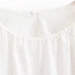 SHENZHU Camicette da Donna Estate 2026 Nuova Moda Casual Bianche <span class=keywords><strong>a</strong></span> <span class=keywords><strong>Maniche</strong></span> Corte Dolci <span class=keywords><strong>a</strong></span> <span class=keywords><strong>Palloncino</strong></span> in Chiffon Top Chic Femminile - Product Image 5