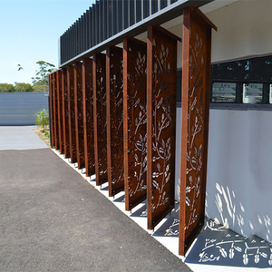 Outdoor Lighting Dandelion Design Corten <strong>Screen</strong> <strong>Leaf</strong> Metal <strong>Screen</strong> &amp; Room Dividers - Product Image 4