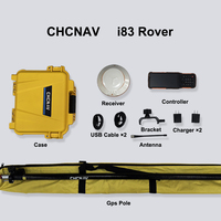 CHC I83 alat ukur tanah sistem Rtk Gps, instrumen pengukur tanah diferensial Gps Gnss dengan 1408 saluran & 60 ° survei Tilt
