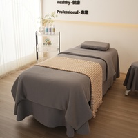 L'ensemble de draps de table de massage en microfibre gris foncé (différentes couleurs) accepte la taille et le logo personnalisés