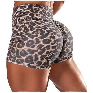 Shorts mini taille haute respirants à imprimé léopard pour femme, nouvelle collection été 2025, style urbain et sexy, vente en gros - Product Image 1