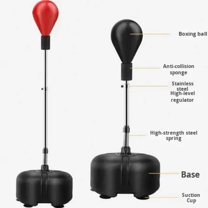 Flroha Reflex Bag Boxing Height Adjustable Floor Punching Bag Speed Ball Floor Standing Boxing Equipment For Fitness Training Home Gym Intensely