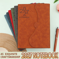 Agenda quotidien 2027, carnet de planification 365 jours, calendrier multilingue anglais, espagnol, portugais, italien, planification des voyages